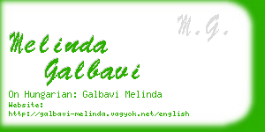 melinda galbavi business card